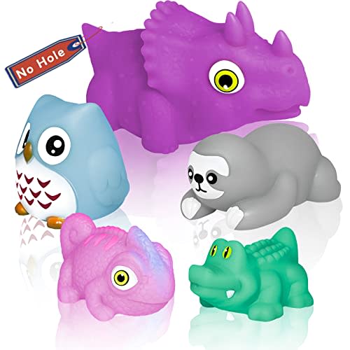 Hopscotch Lane 5 Pack Light Up Animal Bath Toys | Baby and Toddler 6 Months & Older, Unisex