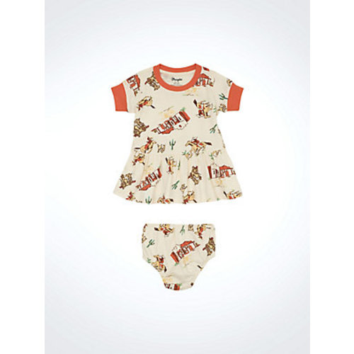 Little Girl's Western Print Drop Waist Dress | NEW | Wrangler®