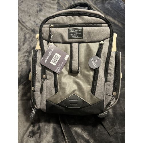 Eddie Bauer First Adventure Diaper BackPack Durable Multifunctional Grey Heather