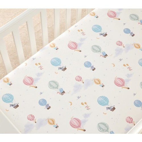 Hot Air Balloon Organic Crib Fitted Sheet | Pottery Barn Kids