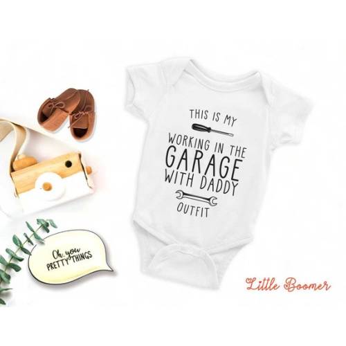 Garage Working Onesies® Daddy's Buddy Onsie Custom Papa - Etsy