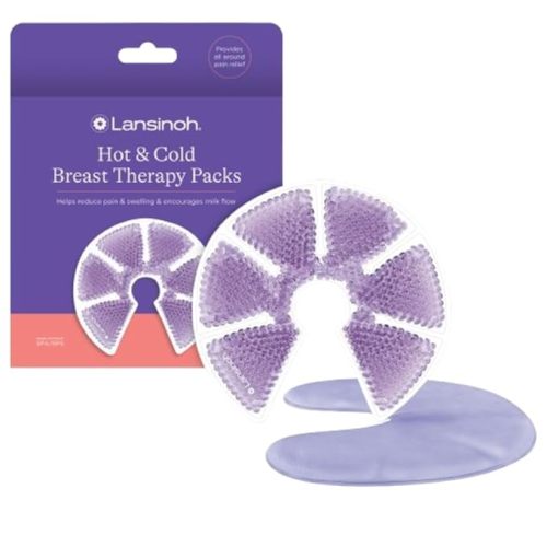 Lansinoh Breast Therapy Packs, Hot and Cold Breast Pads, Postpartum Relief, Breastfeeding Essentials for Moms, 2 Pack