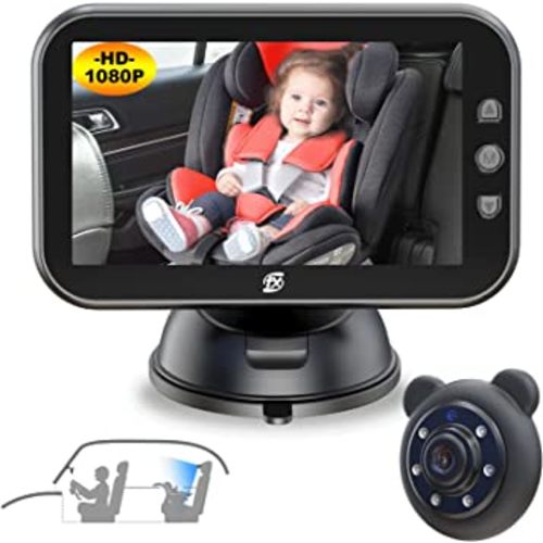 Baby Car Camera Monitor, Baby Car Mirror Baby Rear Facing Seat, HD 1080P Night-Vision Baby Camera for Car for Infant Toddler Car Seats