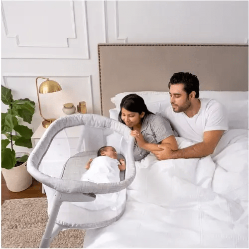 HALO Baby Bassinet, BassiNest Flex, Adjustable Portable Travel Co Sleeping Crib, Easy Folding, Lightweight with Mattress and Carrying Bag