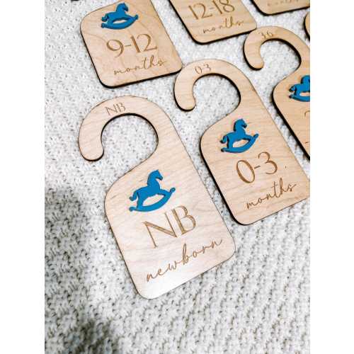 Blue Rocking Horse Baby Closet Dividers