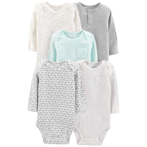 Simple Joys by Carter's unisex-baby 5-pack Long-sleeve Bodysuit