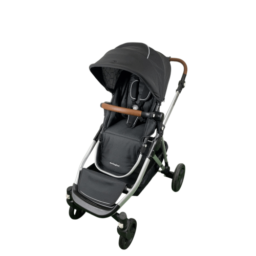 Mockingbird Single to Double 2.0 Stroller, 2025, Black, Silver With Penny Leather, Windowpane
