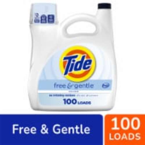 Tide Free & Gentle Liquid Laundry Detergent, 132 fl oz