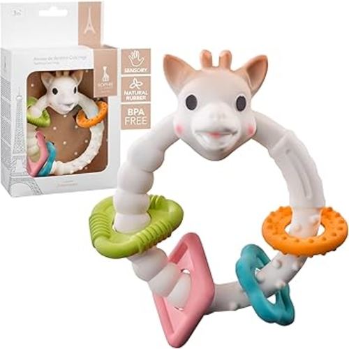 Sophie la girafe Teething Colo'rings | Light & Easy to Grasp | Designed with Natural Rubber to Soothe & Awaken All 5 Senses