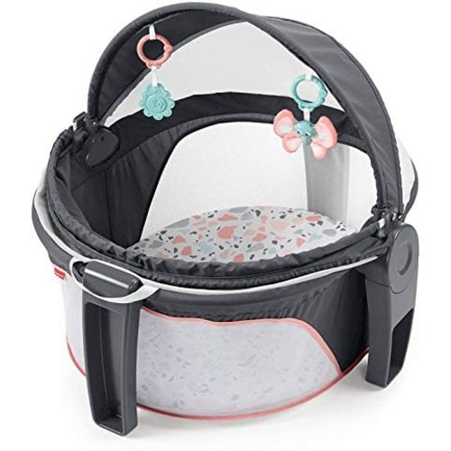 Fisher-Price On-The-Go Baby Dome - Pink Pacific Pebble, Portable Infant Play Space, Multicolored