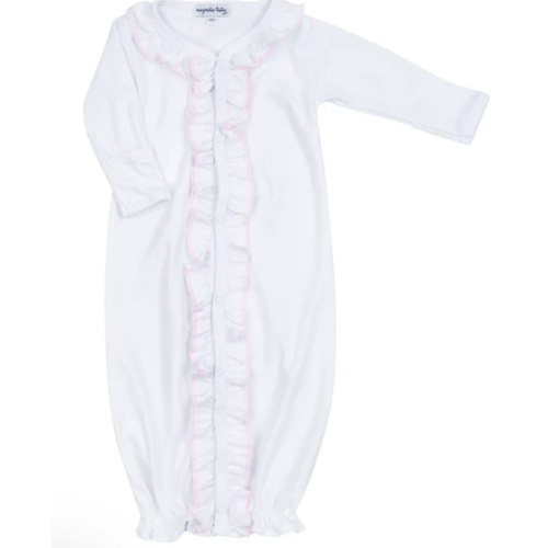 Essentials White Converter with Pink Ruffle
