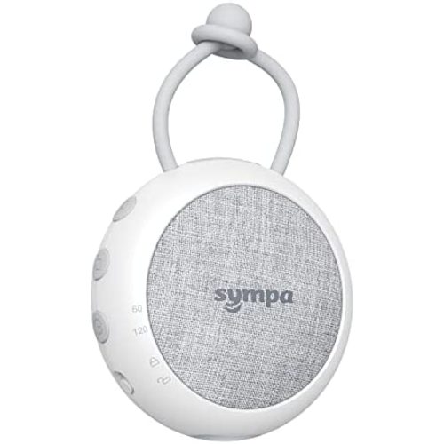 Portable Sound Machine, Sympa White Noise Machine for Baby, White Noise Machine with Night Light Features 10 Soothing Sounds, 16H Playtime, 2 Auto-Off Timers & Child Lock for Sleeping, Relaxing