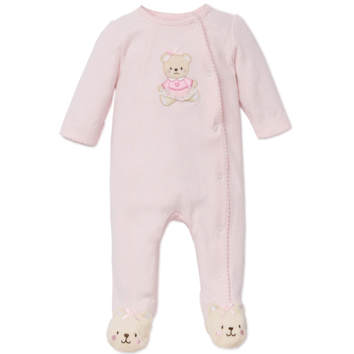Pink Bear Footed One-Piece