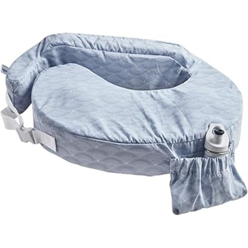 My Brest Friend Inflatable Travel Nursing Pillow for Breastfeeding, Bottlefeeding & Posture Support with Slipcover, Horizon