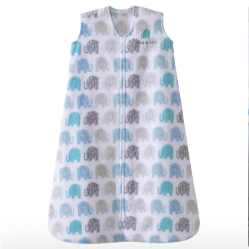 Elephant Print Micro-Fleece Sleep Sack |Medium | HALO