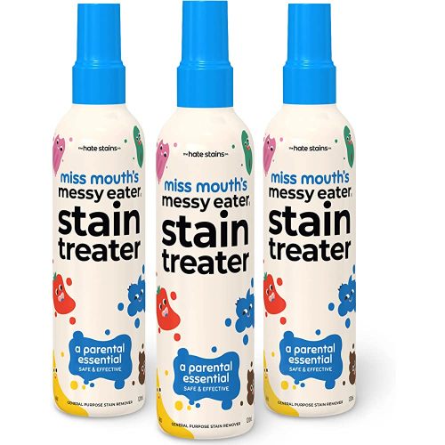 Miss Mouth's Messy Eater Stain Treater Spray - 4oz 3 Pack Stain Remover - Newborn & Baby Essentials - No Dry Cleaning Food, Grease, Coffee Off Laundry, Underwear, Fabric