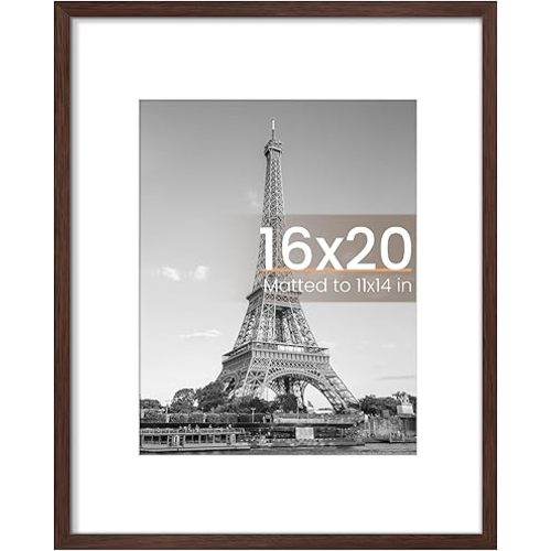 upsimples 16x20 Picture Frame, Wall Decor Poster Frames, Brown 1 Pack