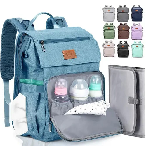 PILLANI Baby Diaper Bag Backpack - Large Bag for Boys & Girls - Diaper Backpack - Travel Diaper Bags w/Changing Pad, Baby Registry Search & Shower Gifts - Essentials Must Haves Newborn Stuff for Mom