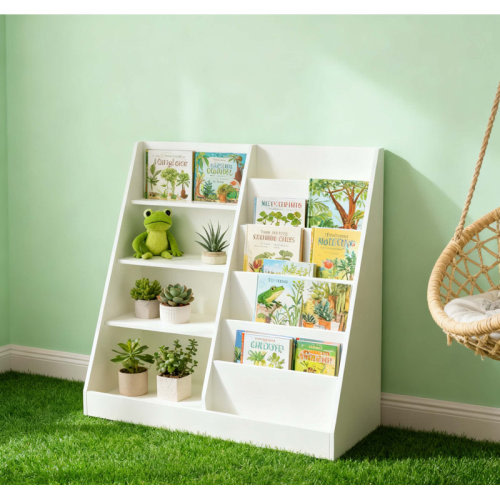 Isabelle & Max™ Kids Bookshelf and Toy Storage Organizer, Multifunctional 4 Tier Wooden Shelf for Books and Toys in Playroom or Nursery | Wayfair