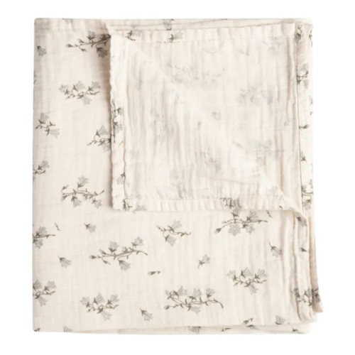 Bluebell Cotton Muslin Throw | Cream