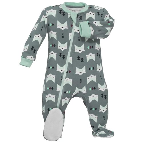 zippyjamz – Zipper Organic Sleeper Footed Onesies Sleeper Baby Pajamas with Inseam Zipper