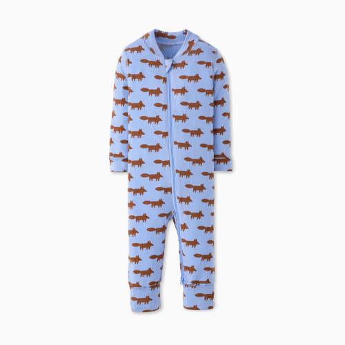 Hanna Andersson Baby 2-Way Zip Sleeper in HannaSoft - Foxy, 3-6 M