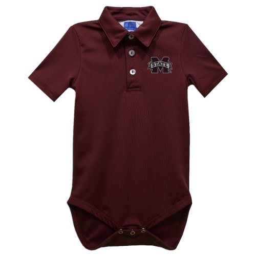 Mississippi State Bulldogs Vive La Fete Infant Polo Bodysuit - Maroon