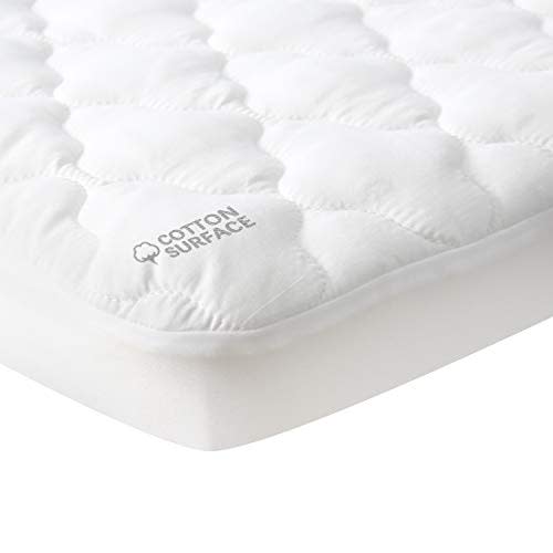 Waterproof Pack and Play Mattress Pad Sheets Fitted, Cotton Fabric Pack and Play Protector, Fits Graco Play Yard, Baby Mini Crib Sheet Cover