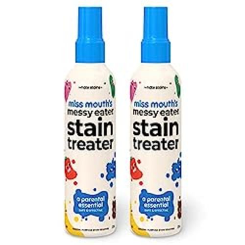 Miss Mouth's Messy Eater Stain Treater Spray - 4oz 2 Pack Stain Remover - Newborn & Baby Essentials - No Dry Cleaning Food, Grease, Coffee Off Laundry, Underwear, Fabric - 2 pack