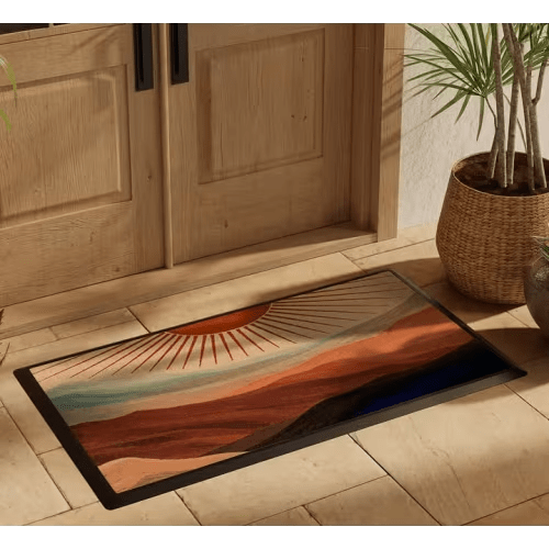 Squirrel & Hedgehog Fawn Rug by Sanderson | Ruggable US