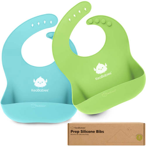 2-Pack Prep Silicone Bibs - Cloud Nine / One Size