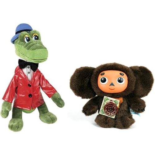 The Legendary Soviet brand of Russian Stuffed toy Cheburashka and his friend Crocodile Gena – Sojuzmultfilm