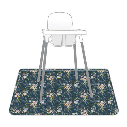 Boho Floral Splash Mat - A Waterproof Catch-All for Highchair Spills and More!