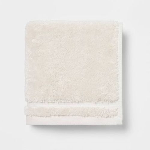 Total Fresh Antimicrobial Washcloth Tan - Threshold™: Heavyweight Cotton, Low Lint, Machine Washable, 13"x13"