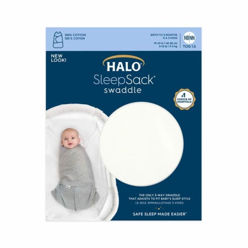 Cream Cotton Baby Swaddle | HALO