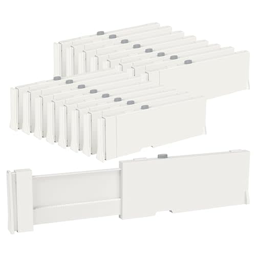 Vtopmart Drawer Dividers for Clothes 16 Pack, Adjustable 4" High Expandable from 11.6"-17" Dresser Drawer Organizer, Plastic Separators for Dresser, Baby Clothing, Kitchen, Cosmetic and Office Storage