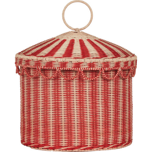 Circus Tent - Toy Basket / Red & Straw - Olli Ella | Maisonette
