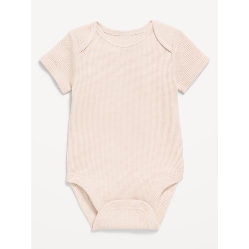 Unisex Short-Sleeve Waffle-Knit Bodysuit for Baby