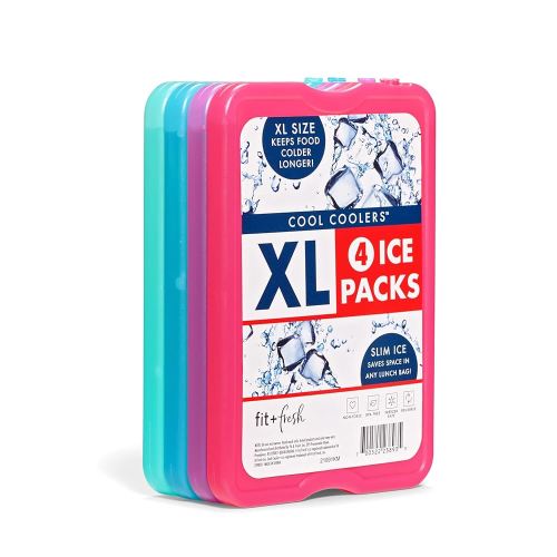 Cool Coolers by Fit + Fresh Slim Compact Reusable XL Ice Pack, Perfect for Lunch Boxes, Coolers, and Beach Bags