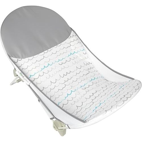 The First Years Sure Comfort Folding Baby Bather - Baby to Toddler Bath Tub - No-Slip Seat - for Sink or Tub Use