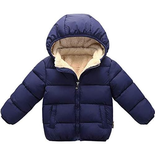Baby Boys Girls Toddlers Winter Coats Puffer Jacket Hooded Down Snow Jacket Coat Outerwear