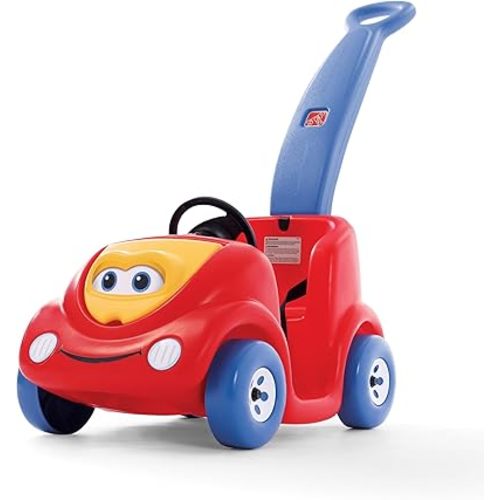 Step2 Push Around Buggy Kids Push Car, Ride On Car with Seat Belt and Horn, Toddlers Ages 18 Months - 3 Years Old, Max Weight 50 lbs., Easy Storage, Ideal Stroller Substitute, Red