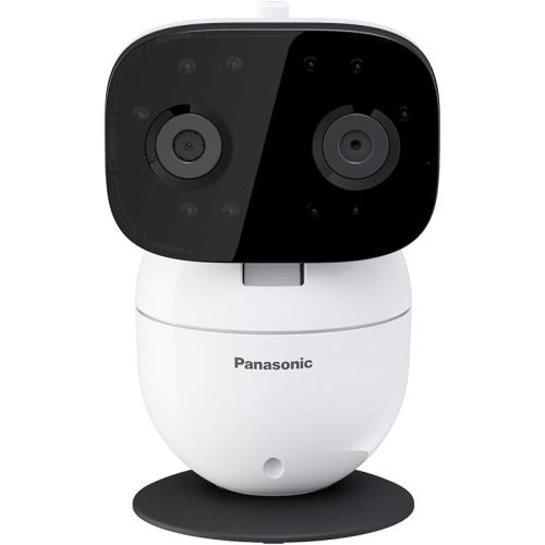 Panasonic Video Baby Monitor with Remote Pan/Tilt/Zoom, Extra Long Range, Secure Connection and Portable, 2 Way Talk & Lullaby or Noises – Add-On Camera KX-HNC301W