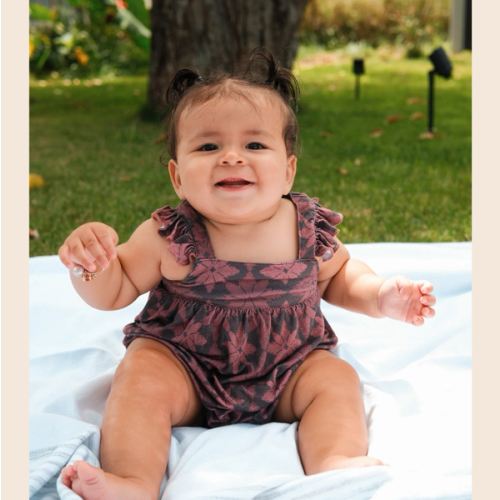 Torch ginger quilt romper