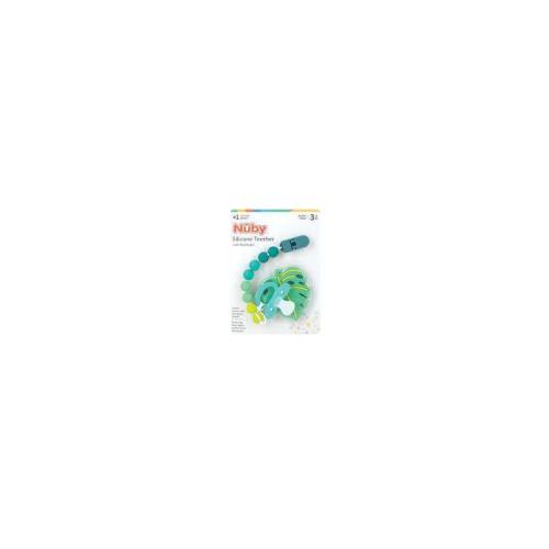 Nuby - 1Pk Silicone Teether with Silicone Bead Pacifinder, Mixed Case