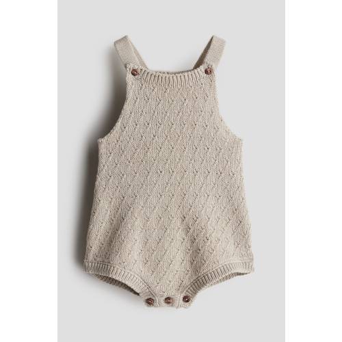 TEXTURED-KNIT ROMPER SUIT