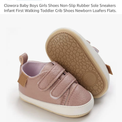 Clowora Baby Boys Girls Shoes Non-Slip Rubber Sole Sneakers Infant First Walking Toddler Crib Shoes Newborn Loafers Flats.