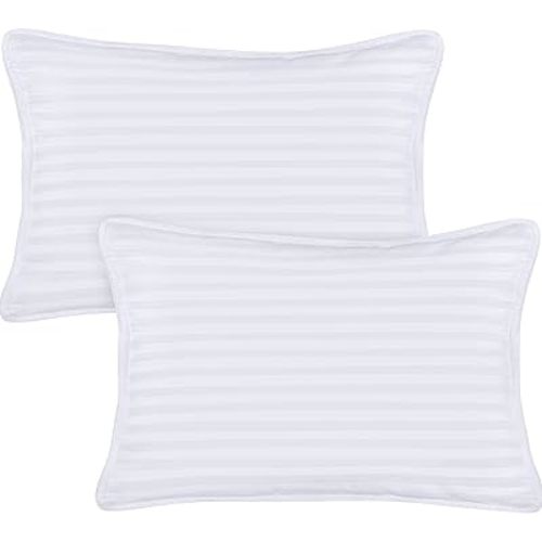 Utopia Bedding Toddler Pillow (White, 2 Pack), 13x18 Pillows for Sleeping, Soft and Breathable Cotton Blend Shell, Small Kids Pillow Perfect for Toddler Bed and Travel (Intended for Age 2 and up)