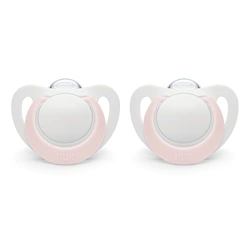 NUK Newborn Orthodontic Pacifiers, Girl, 0-2 Months, 2-Pack