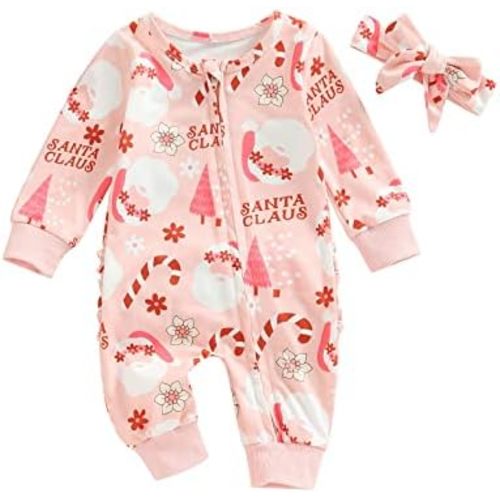 YINGISFITM My First Valentines Baby Boy Girl Outfit Newborn Love Heart Jumpsuit Zipper Up Bodysuit Little Valentine Clothes